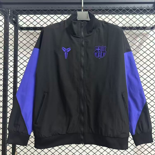 Barcelona 2025/26 Black Purple Windbreaker Jacket