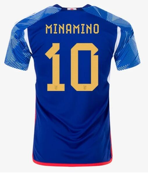 Japan 2022 World Cup Home 10 Minamino Shirt Soccer Jersey