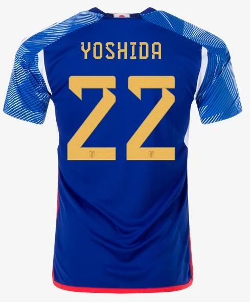 Japan 2022 World Cup Home 22 Yoshida Shirt Soccer Jersey