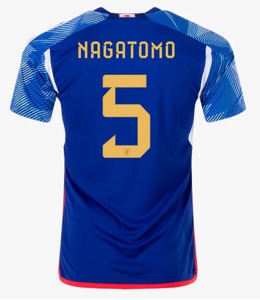 Japan 2022 World Cup Home 5 Nagatomo Shirt Soccer Jersey