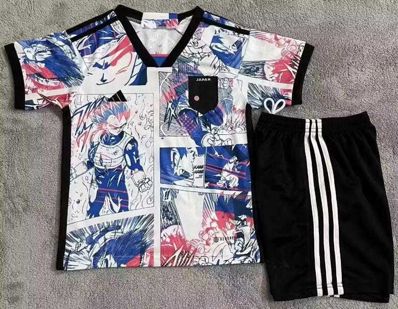Japan 2022/23 Anime Kids Soccer Kit Children Shirt And Shorts