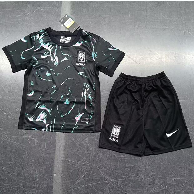 South Korea 2024/25 Away Kids Soccer Kit Children Shirt And Shorts