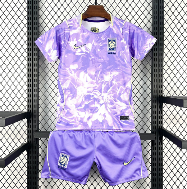 South Korea 2026 FIFA World Cup Away Kids Soccer Kit Children Shirt + Shorts