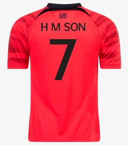 Korea 2022 World Cup Home 7 H M Son Shirt Soccer Jersey