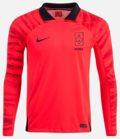 South Korea 2022 World Cup Home Long Sleeved Shirt Soccer Jersey