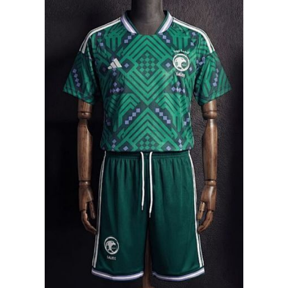 Saudi Arabia 2026 FIFA World Cup Home Kids Soccer Kit Children Shirt + Shorts