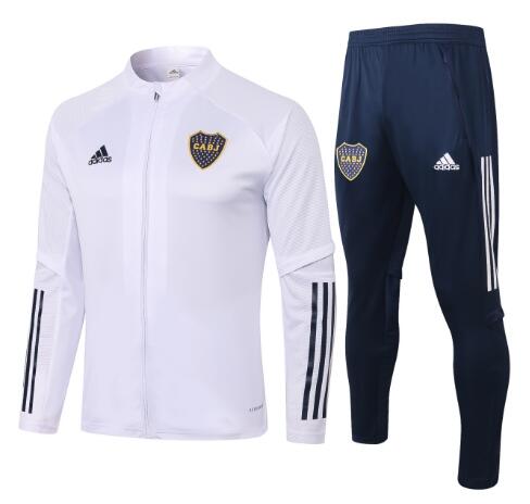Boca Juniors 2020/21 White Training Suits (Jacket+Trouser)
