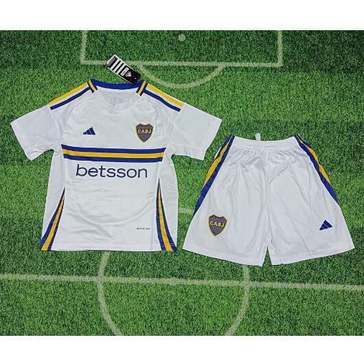 Boca Juniors 2024/25 Away Kids Soccer Team Kit Children Shirt + Shorts