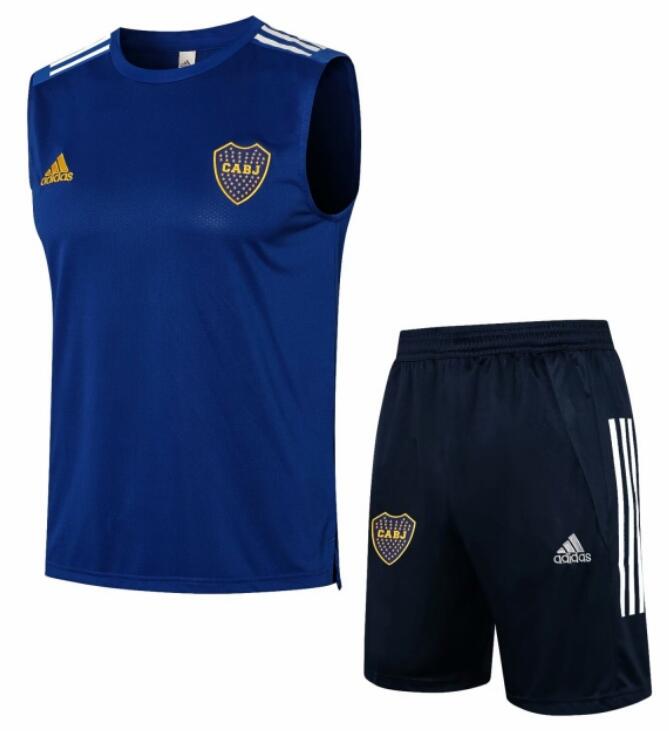 Boca Junior 2020/21 Blue Vest Training Kits (Shirt+Shorts)