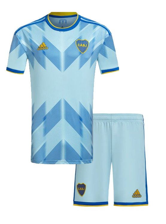 Boca Juniors 2023/24 Third Kids Soccer Team Kit Children Shirt + Shorts