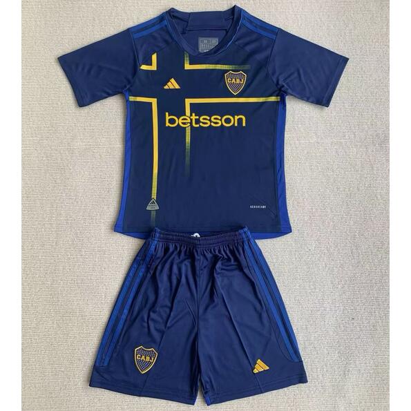 Boca Juniors 2024/25 Third Kids Soccer Team Kit Children Shirt + Shorts