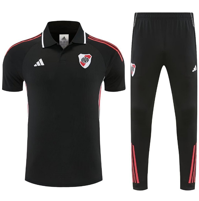 River Plate 2025/26 Black Polo Suits (Shirt+Trouser)