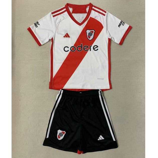River Plate 2023/24 Home Kids Soccer Kit Children Shirt + Shorts