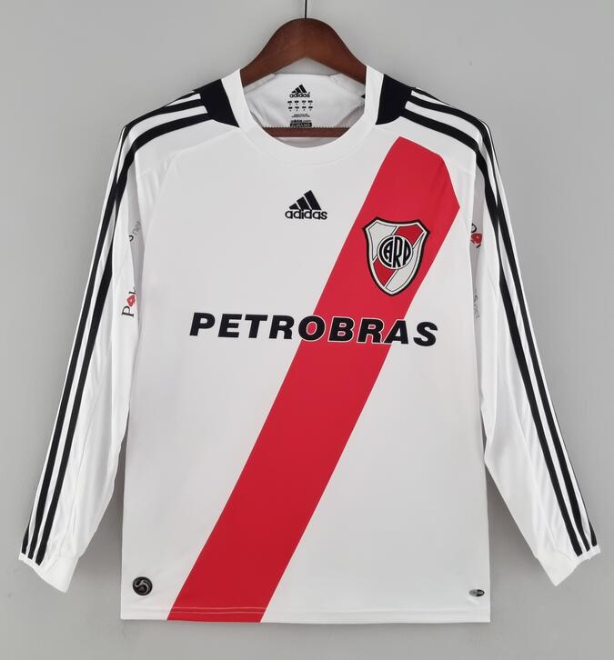 River Plate 2009/10 Home Retro Long Sleeved Shirt Soccer Jersey