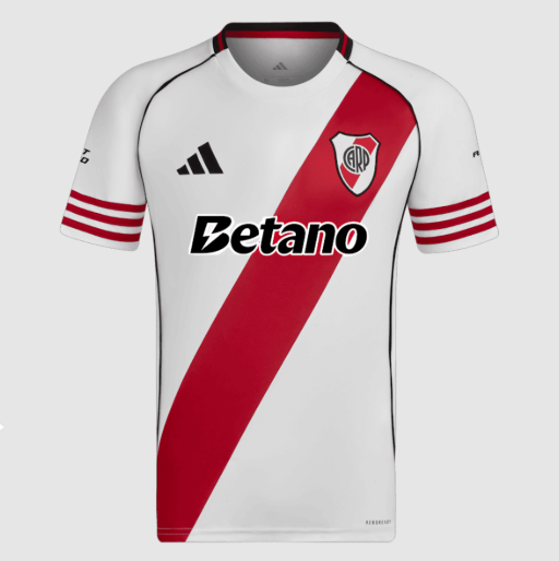 River Plate 2025/26 Home Shirt Soccer Jersey With Sponsor