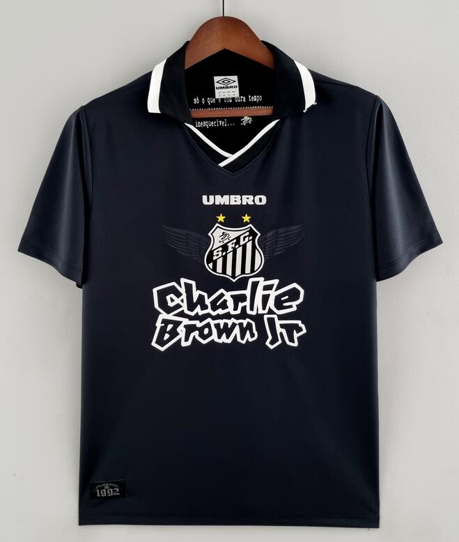 Santos FC 2022/23 UMBRO DAYS OF GLORY Black Shirt Soccer Jersey