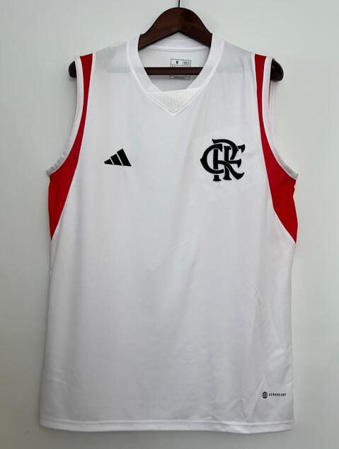 CR Flamengo 2023/24 White Training Vest Shirt