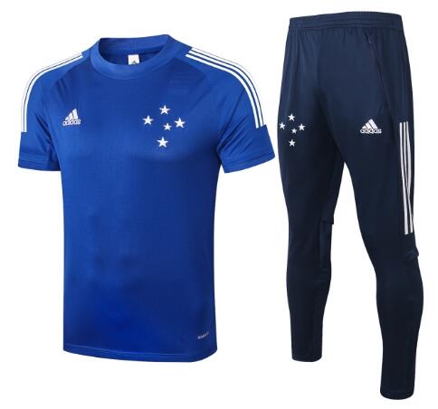 Cruzeiro 2020/21 Blue Short Training Suits (Shirt+Trousers)