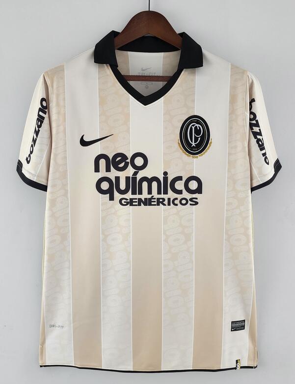 Corinthians 2010 Retro 100th Anniversary Beige Shirt Soccer Jersey