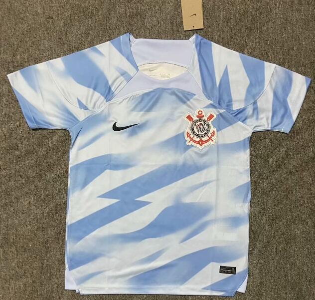 SC Corinthians 2023/24 Goalkeeper Blue Shirt Soccer Jersey