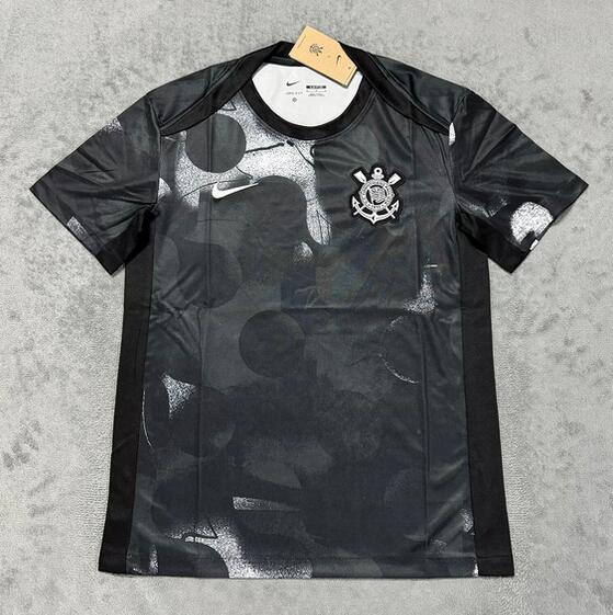 Corinthians 2025/26 Black Pre-Gram Training Shirt