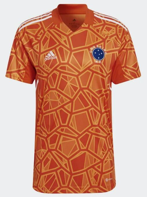 Cruzeiro 2022/23 Goalkeeper Orange Shirt Soccer Jersey