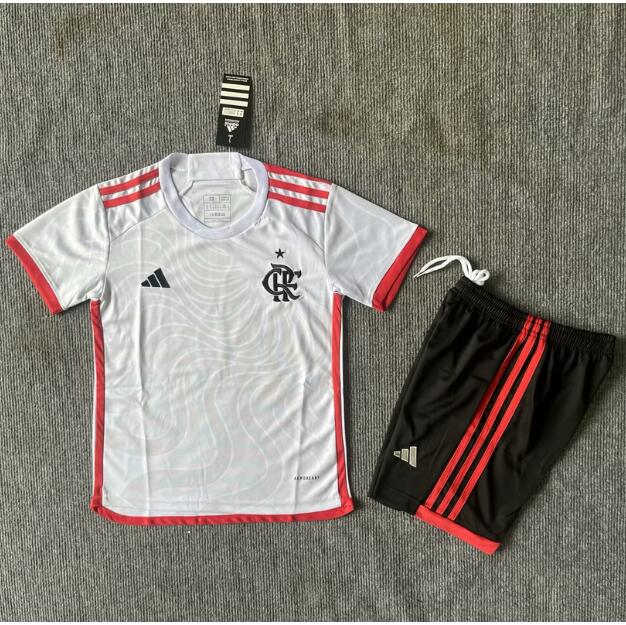 CR Flamengo 2024/25 Away Kids Soccer Kits Children Shirt And Shorts