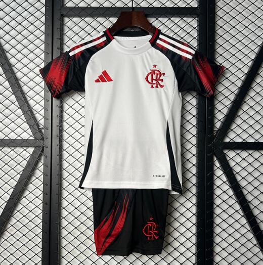 CR Flamengo 2025/26 Away Kids Soccer Kits Children Shirt And Shorts