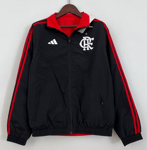 CR Flamengo 2023/24 Black Red Double-Face Windbreaker Jacket