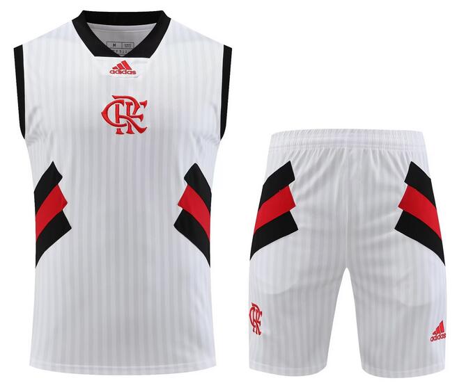 CR Flamengo 2023/24 Special White Soccer Vest Uniforms (Shirt+Shorts)