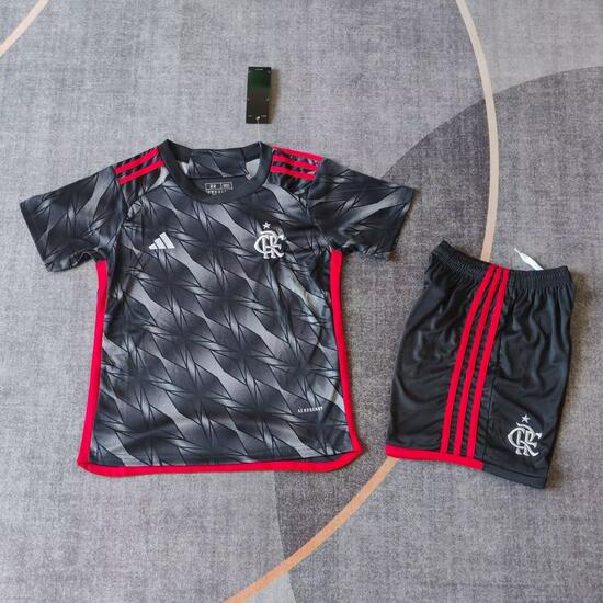 CR Flamengo 2024/25 Third Kids Soccer Kits Children Shirt And Shorts