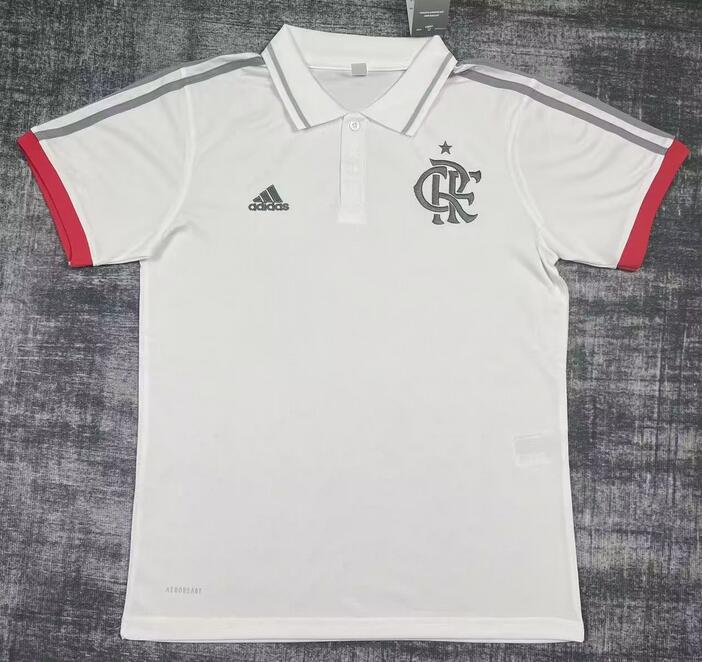 CR Flamengo 2023/24 White Polo Shirt