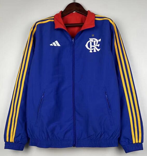 CR Flamengo 2023/24 Blue Red Double-Face Windbreaker Jacket