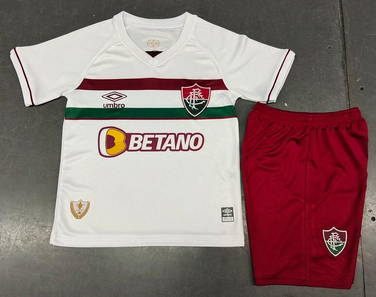 Fluminense FC 2023/24 Away Kids Soccer Kit Children Shirt + Shorts