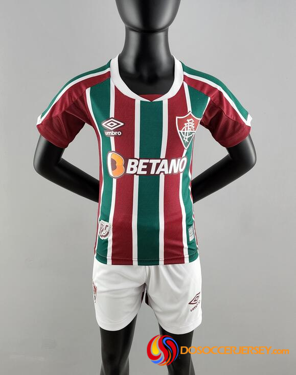 Fluminense FC 2022/23 Home Kids Soccer Kit Children Shirt + Shorts