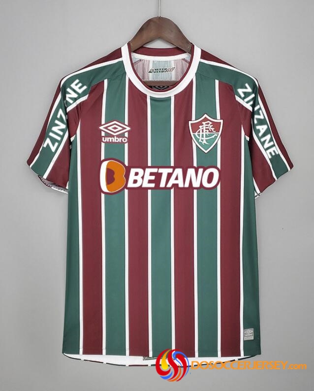 Fluminense 2021/22 Home Shirt Soccer Jersey With All Sponsor