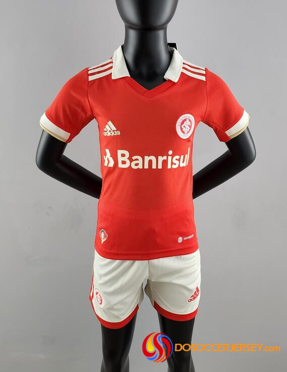 SC Internacional 2022/23 Home Kids Soccer Kits Children Shirt and Shorts
