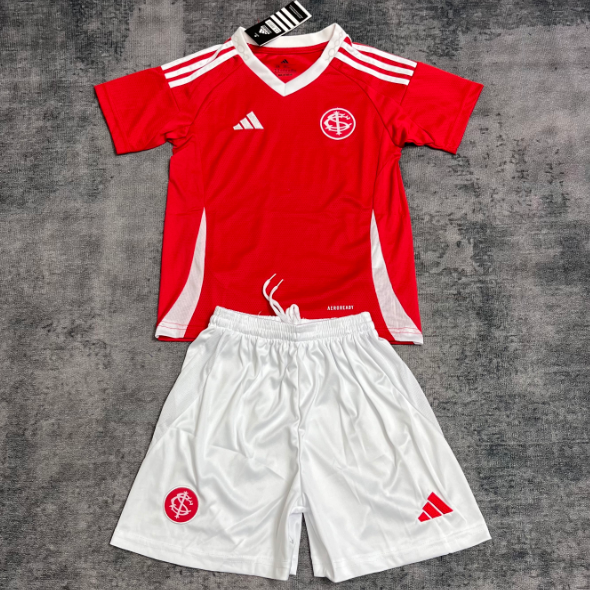 SC Internacional 2025/26 Home Kids Soccer Kits Children Shirt + Shorts
