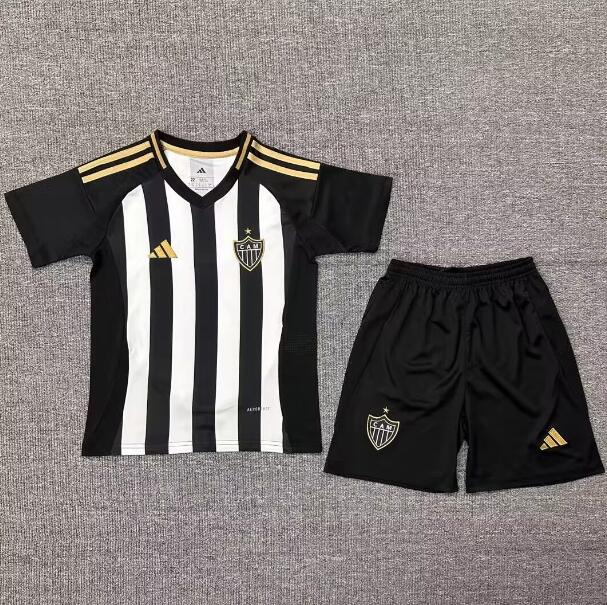 Atlético Mineiro 2025/26 Home Kids Soccer Kit Children Shirt + Shorts
