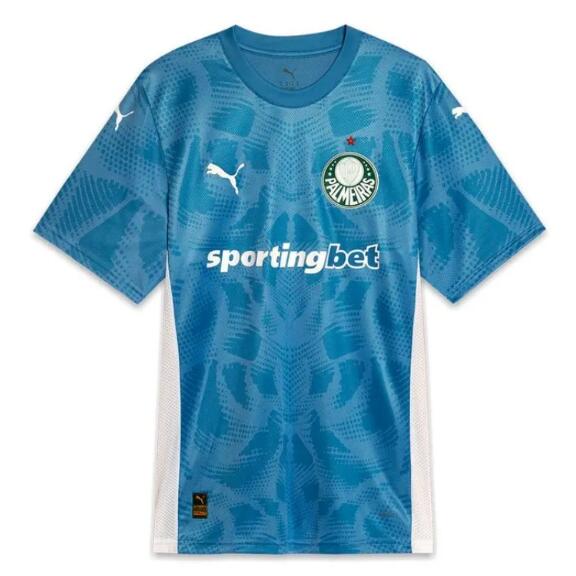Camisa Palmeiras 2025/26 Goalkeeper Blue Shirt Soccer Jersey