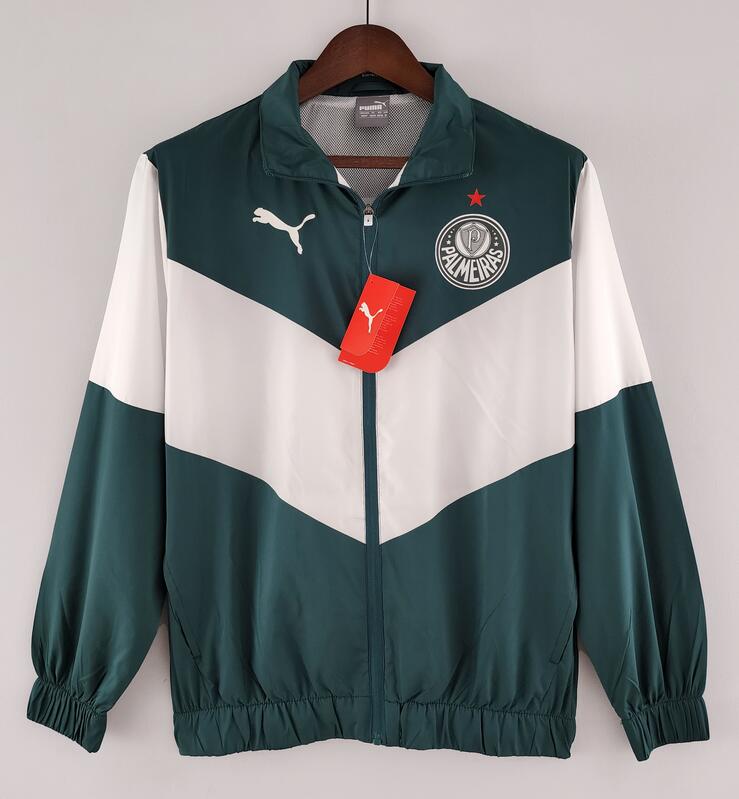 Palmeiras 2022/23 Green White Windbreaker Jacket | Dosoccerjersey Shop