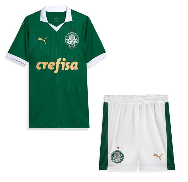 Palmeiras 2024/25 Home Kids Soccer Kits Children Shirt + Shorts