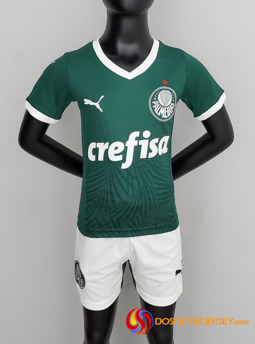 Palmeiras 2022/23 Home Kids Soccer Jersey Suits Children Shirt + Shorts