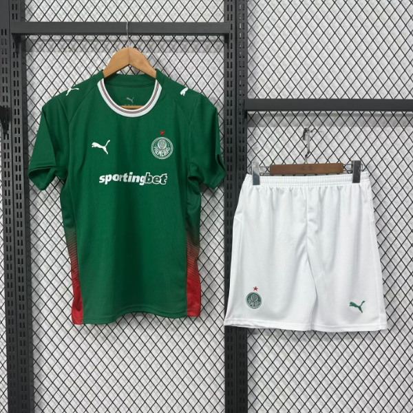 Camisa Palmeiras 2026/27 Home Kids Soccer Kits Youth Shirt + Shorts