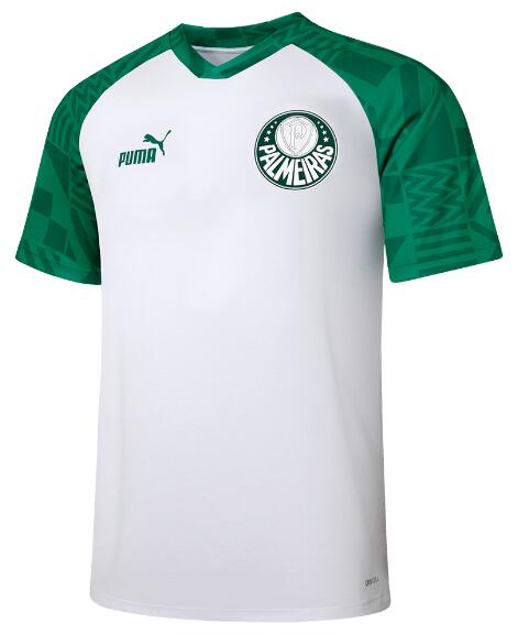 Camisa Palmeiras 2023/24 White Green Pre-Match Training Shirt