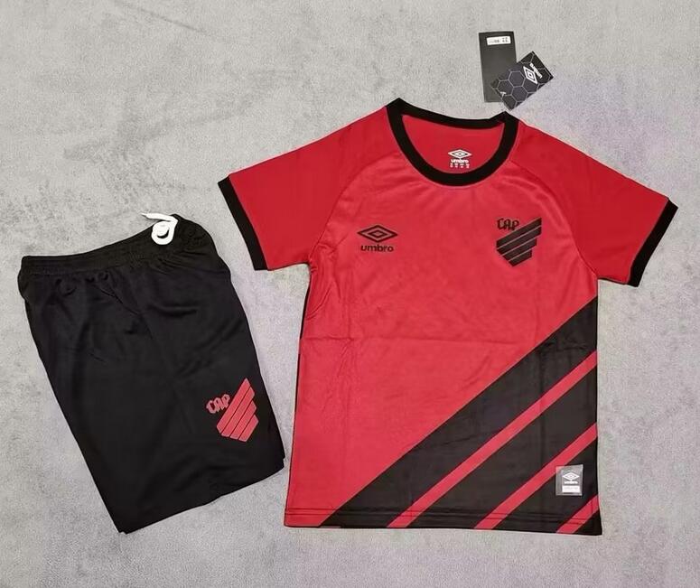 Athletico Paranaense 2023/24 Home Kids Soccer Jersey Kit Children Shirt + Shorts