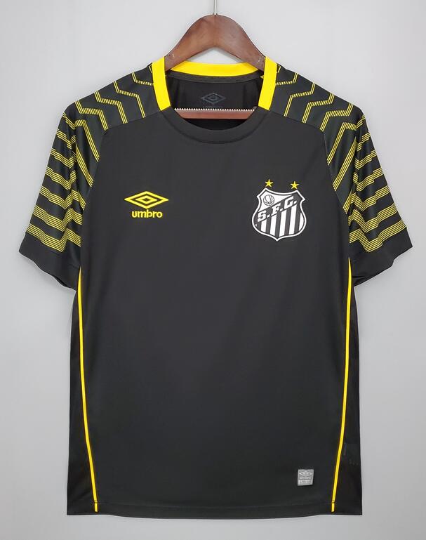 Santos FC 2021/22 Goalkeeper Black Shirt Soccer Jersey