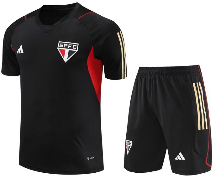 Sao Paulo 2023/24 Black Training Uniforms (Shirt+Shorts)