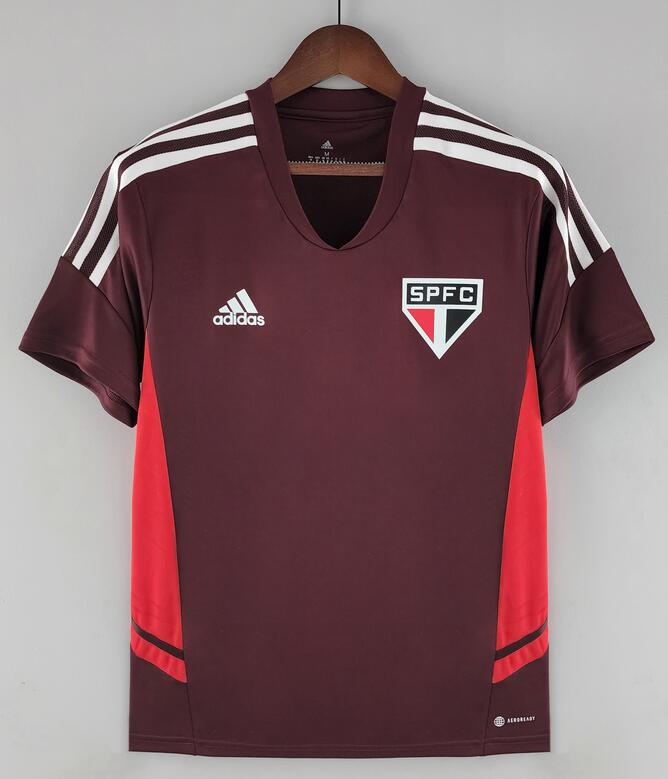 Sao Paulo 2022/23 Burgundy Training Shirt