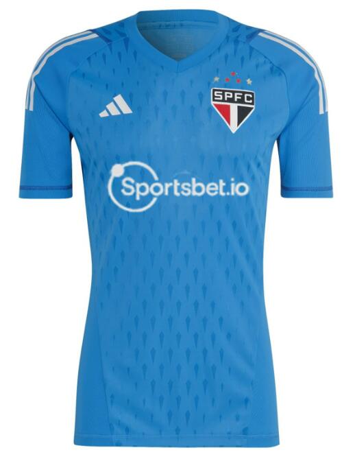 Sao Paulo FC 2023/24 Goalkeeper Blue Shirt Soccer Jersey